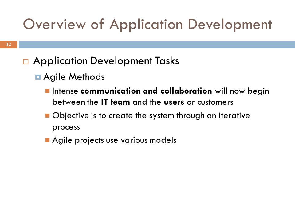 Overview of Application Development