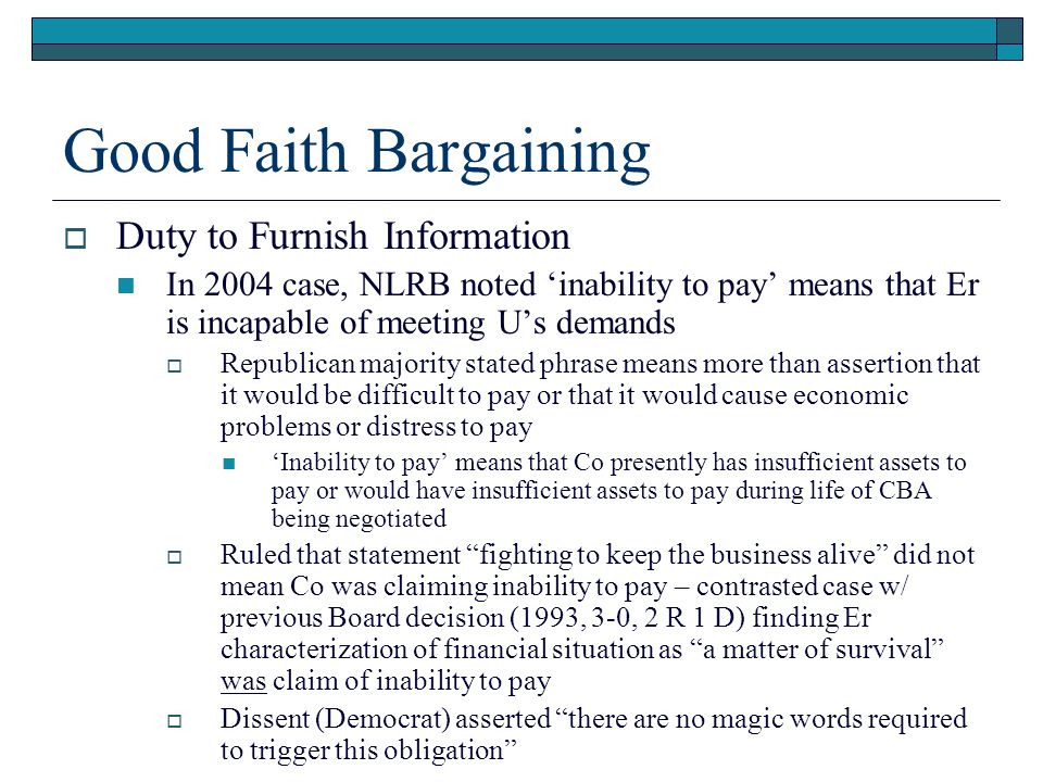 Collective Bargaining: What is a Good-Faith Impasse?