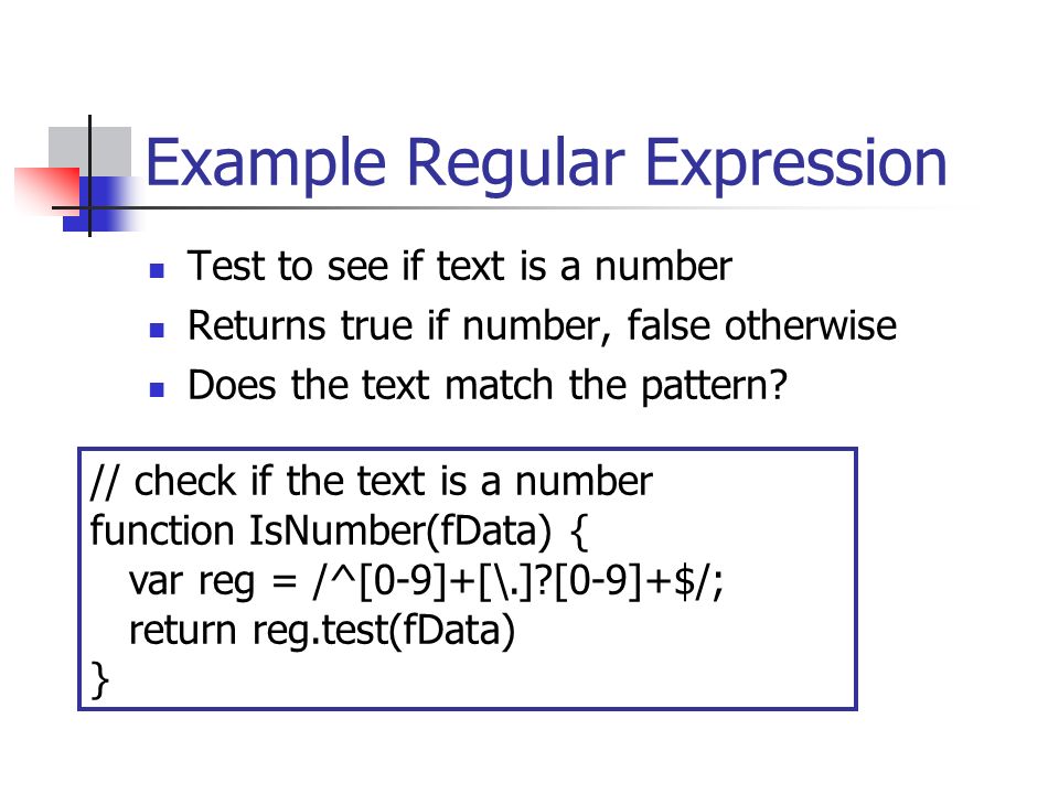 Example Regular Expression