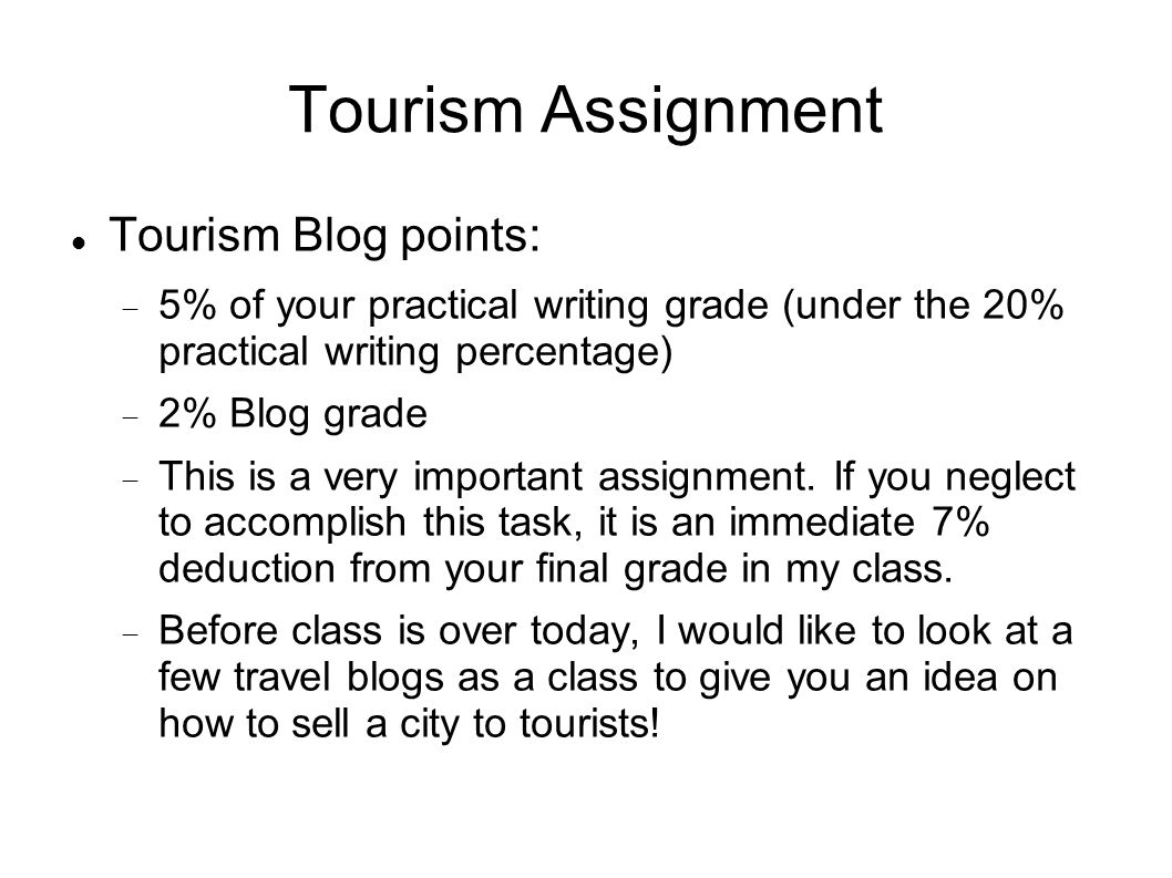Online Writing: Tourism and Travel - ppt download