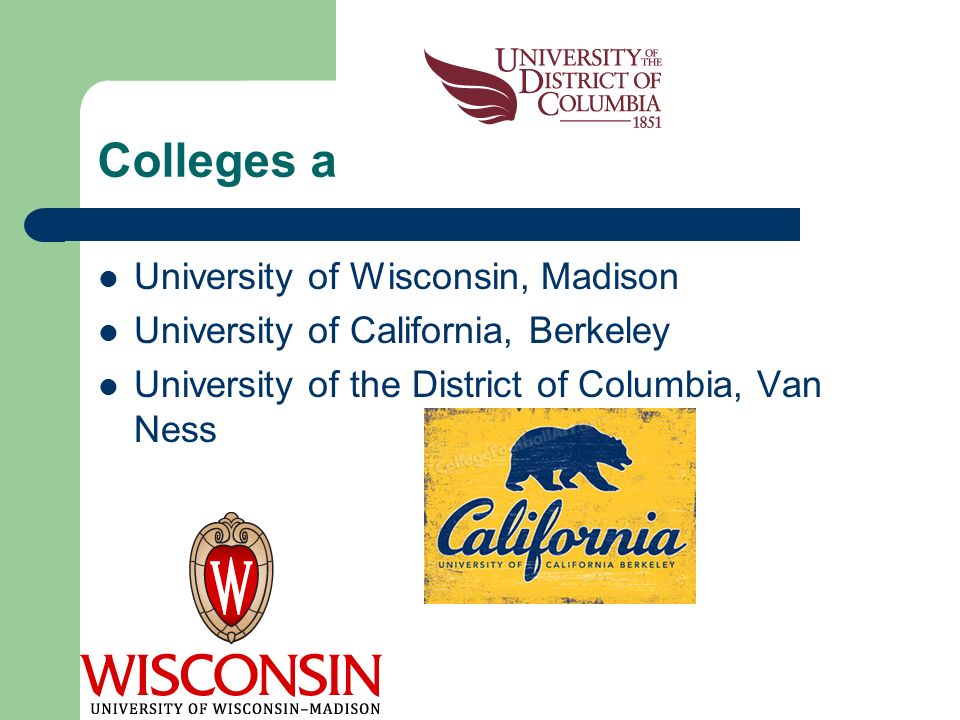 Colleges a University of Wisconsin, Madison