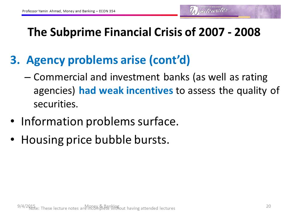 The Subprime Financial Crisis of