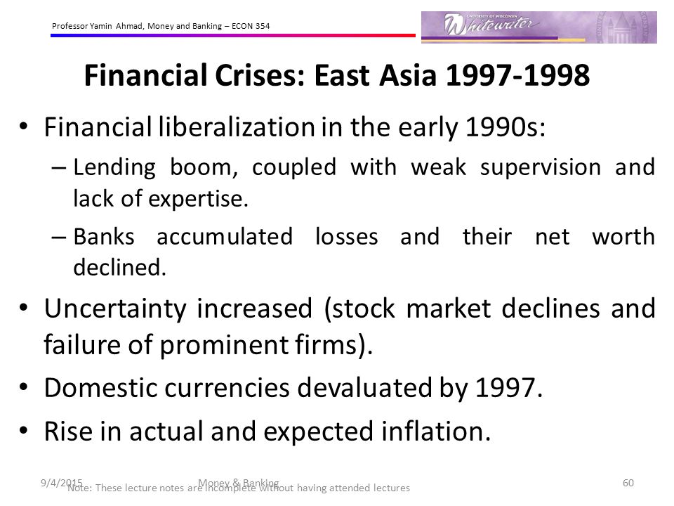 Financial Crises: East Asia