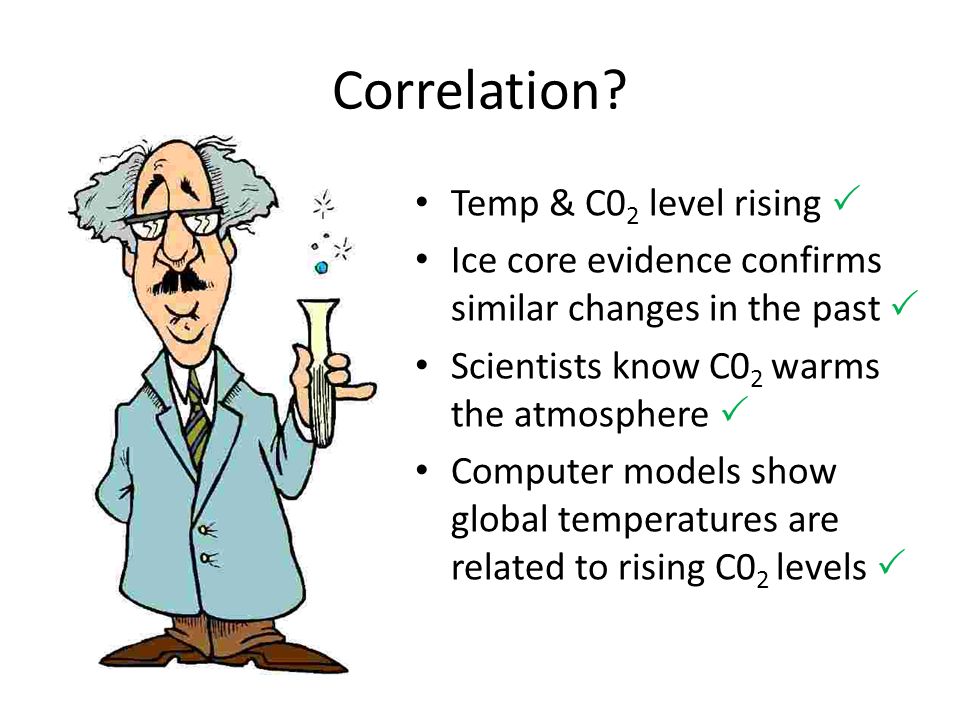 Correlation Temp & C02 level rising 
