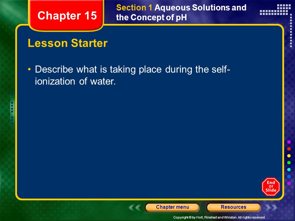 Chapter 15 Lesson Starter