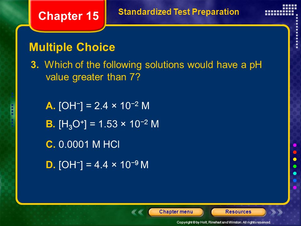 Chapter 15 Multiple Choice