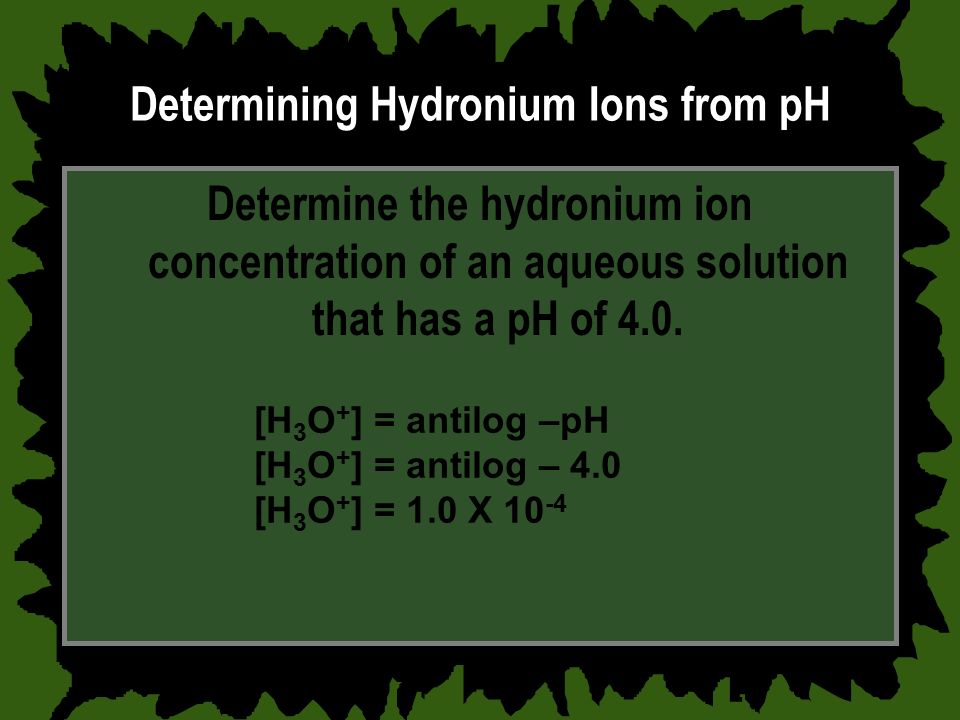 Determining Hydronium Ions from pH