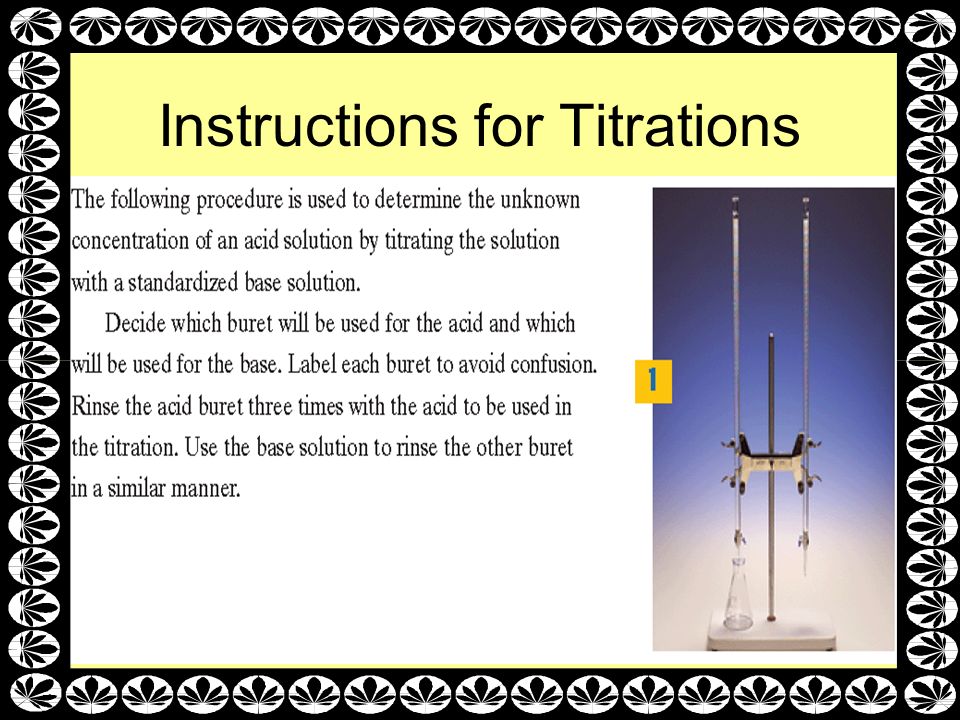 Instructions for Titrations