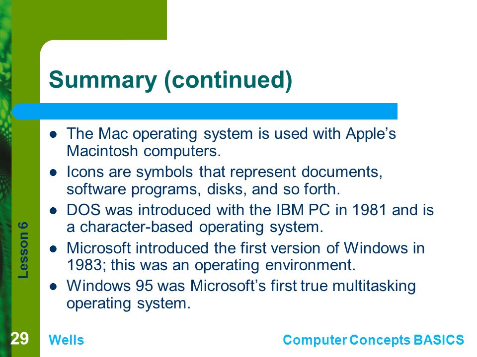 Lesson 6 Operating Systems And Software Ppt Video Online Download