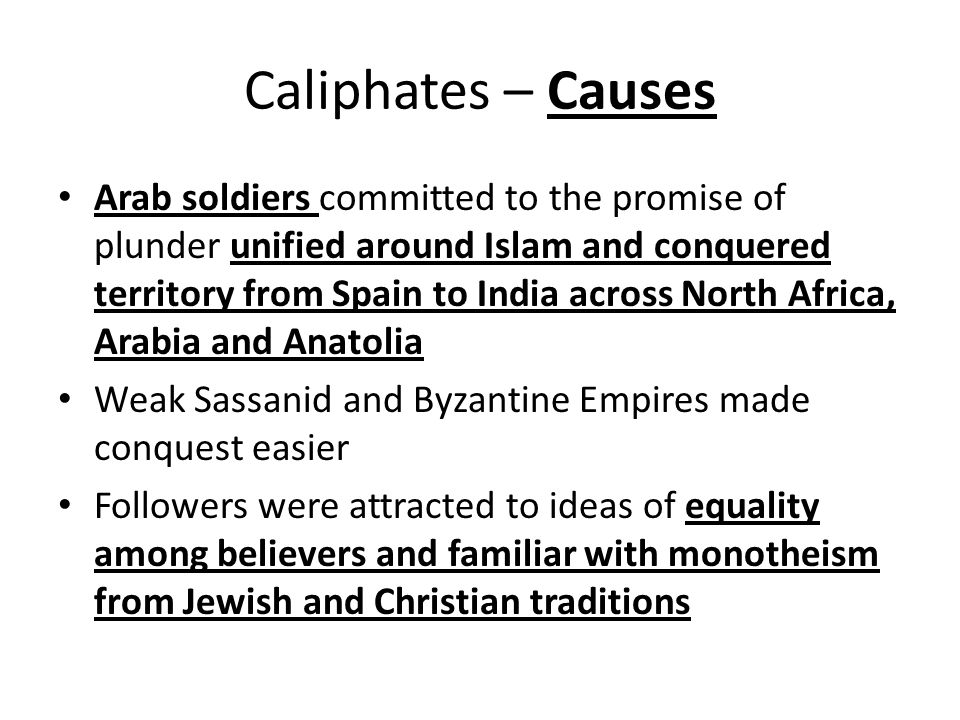 Caliphates – Causes