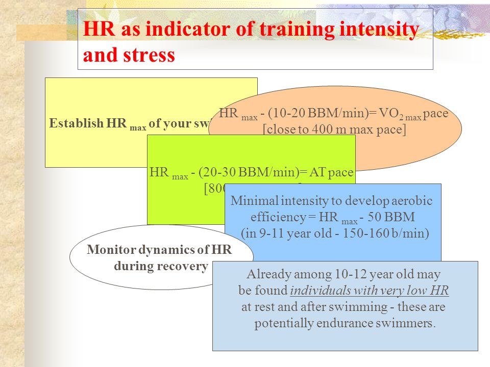 HR as indicator of training intensity and stress