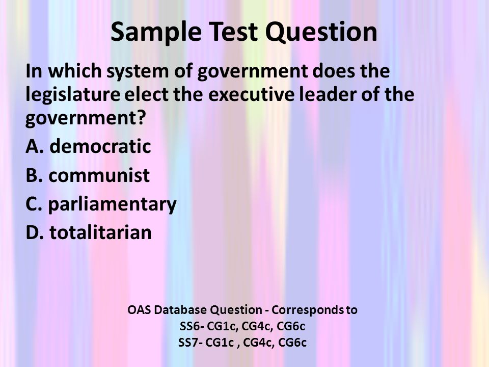 OAS Database Question - Corresponds to