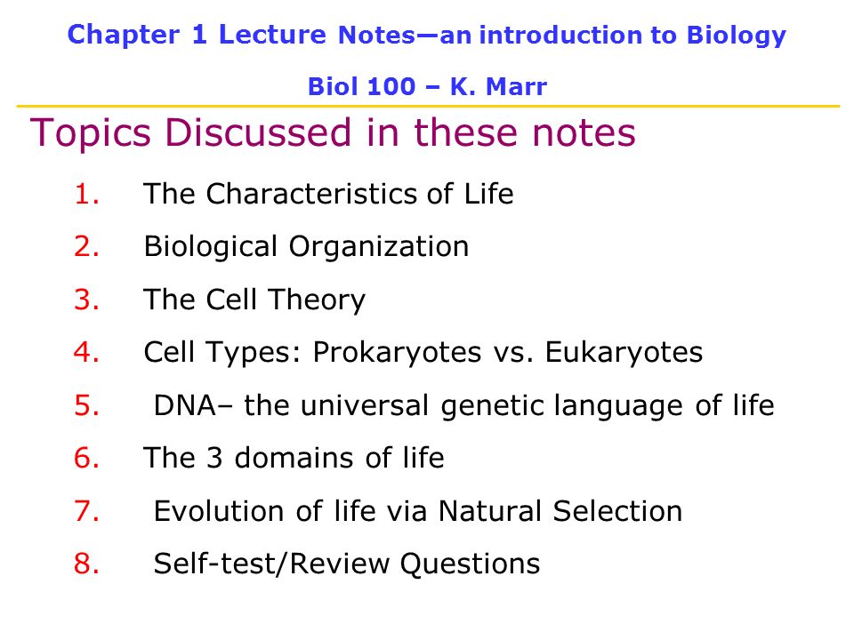 Topic 100. Introduction in Biology. Lecture Notes. Topics discussion. Lecture Notes in Networks and Systems.
