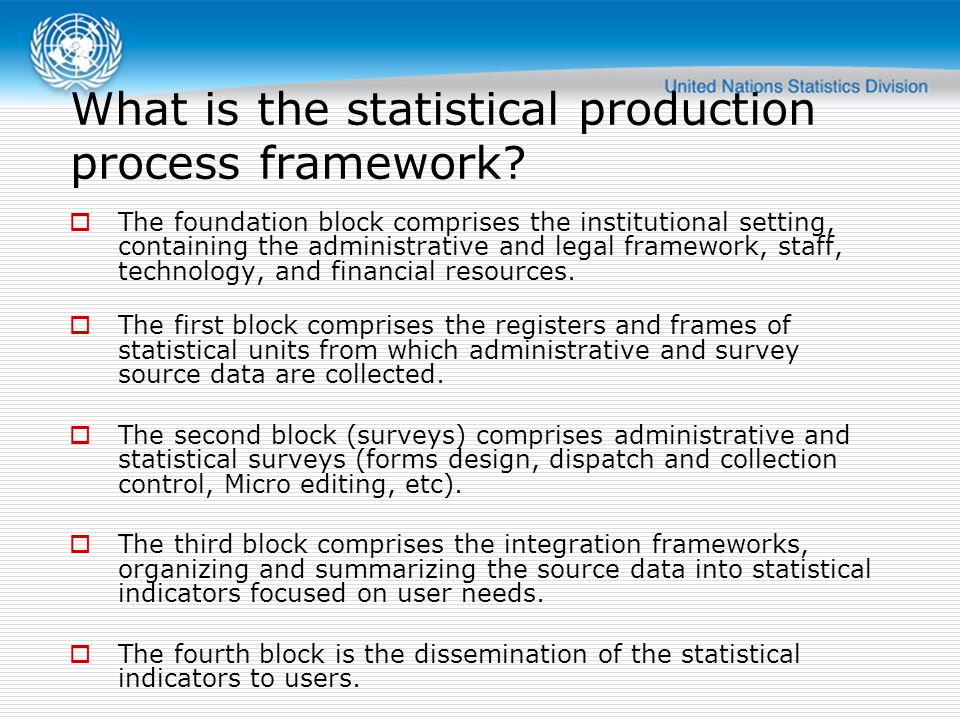 What is the statistical production process framework