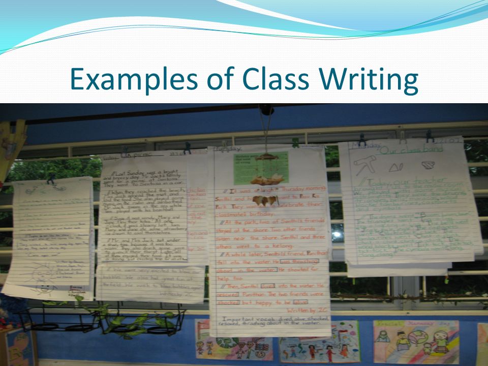 Examples of Class Writing