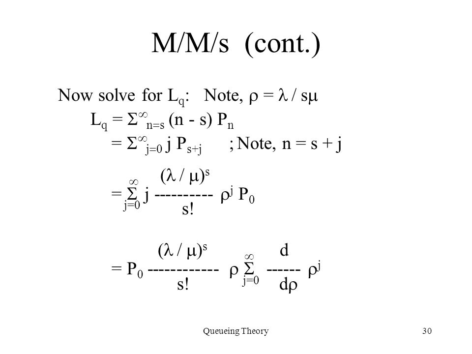Queueing Theory Specification Of A Queue Source Arrival Process Ppt Video Online Download