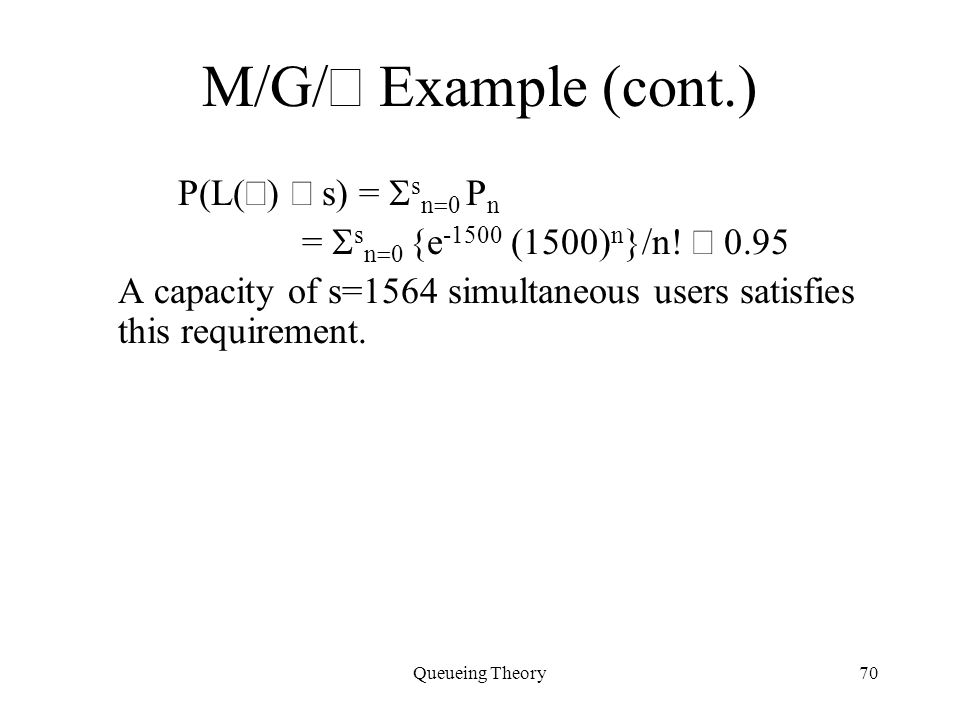 Queueing Theory Specification Of A Queue Source Arrival Process Ppt Video Online Download