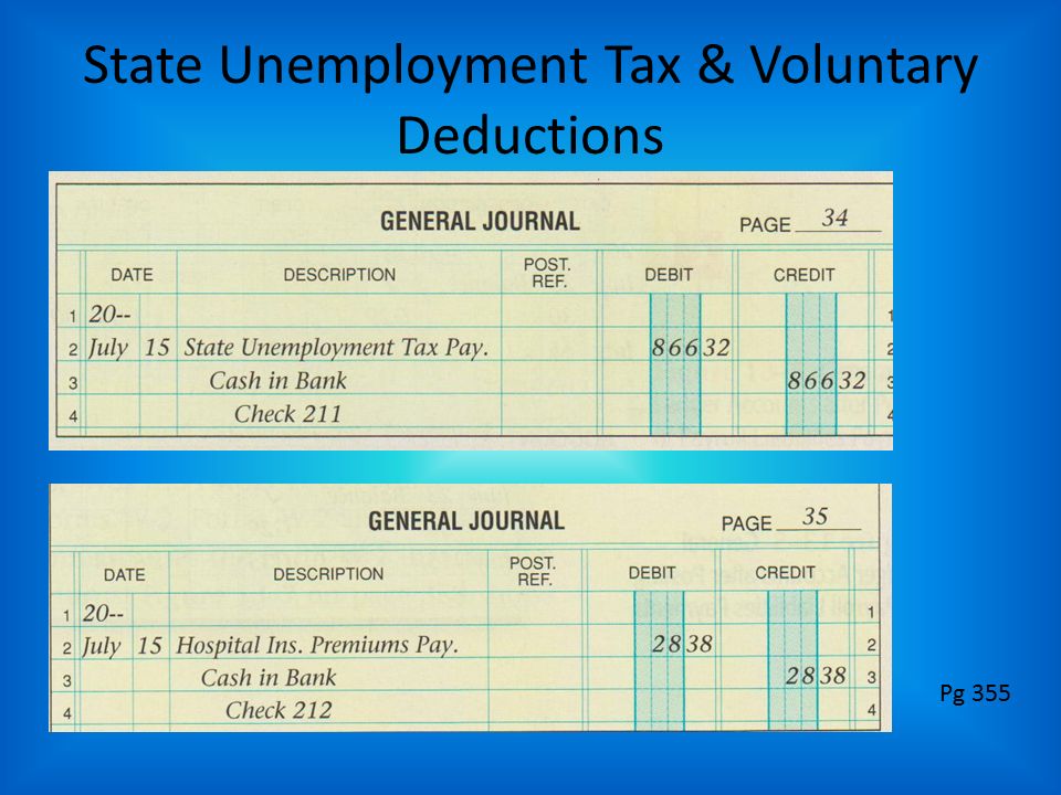 State Unemployment Tax & Voluntary Deductions
