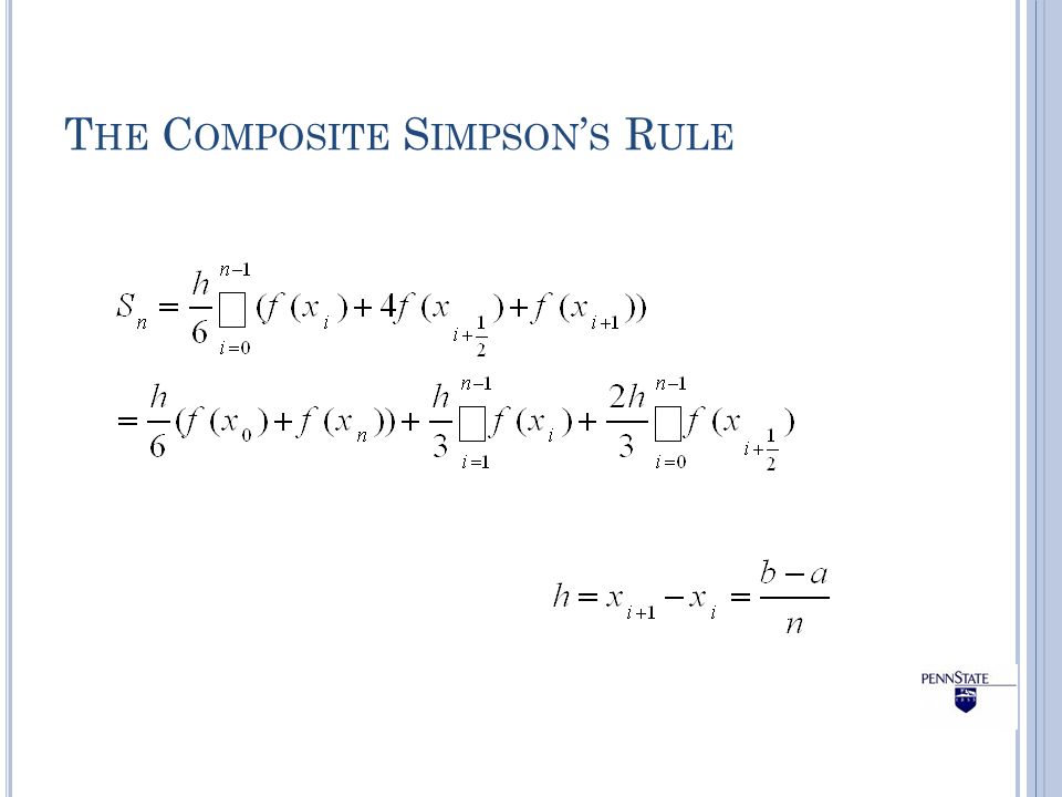 The Composite Simpson’s Rule