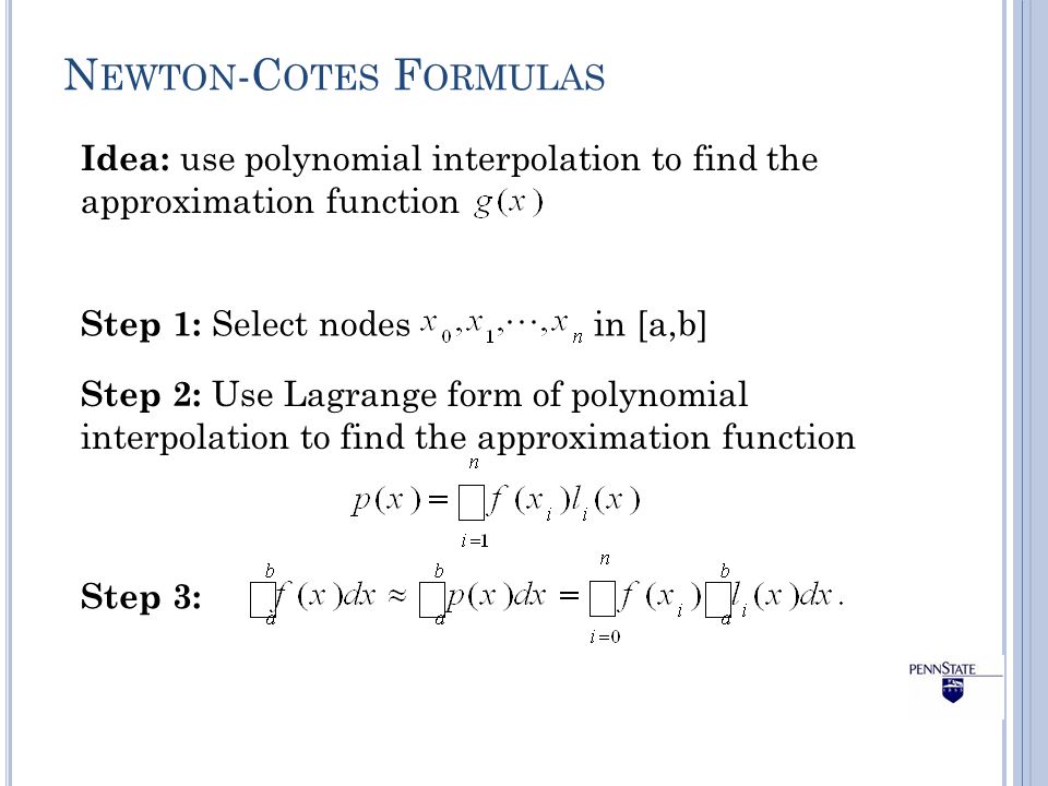 Newton-Cotes Formulas