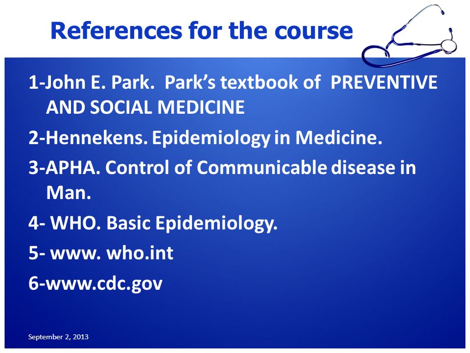 References for the course
