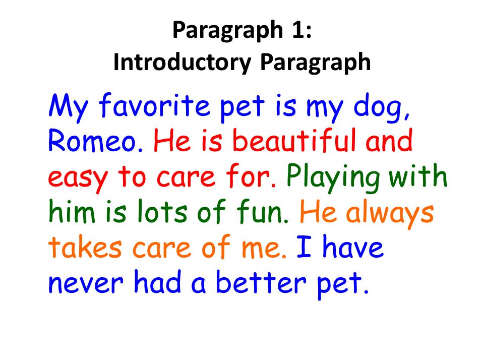Paragraph 1: Introductory Paragraph