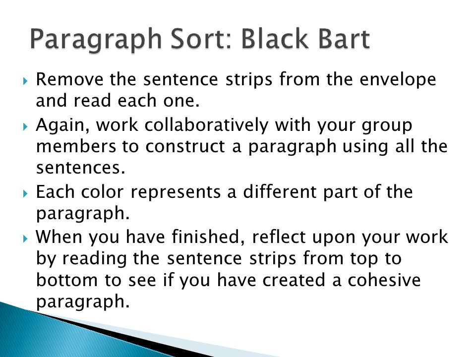 Paragraph Sort: Black Bart