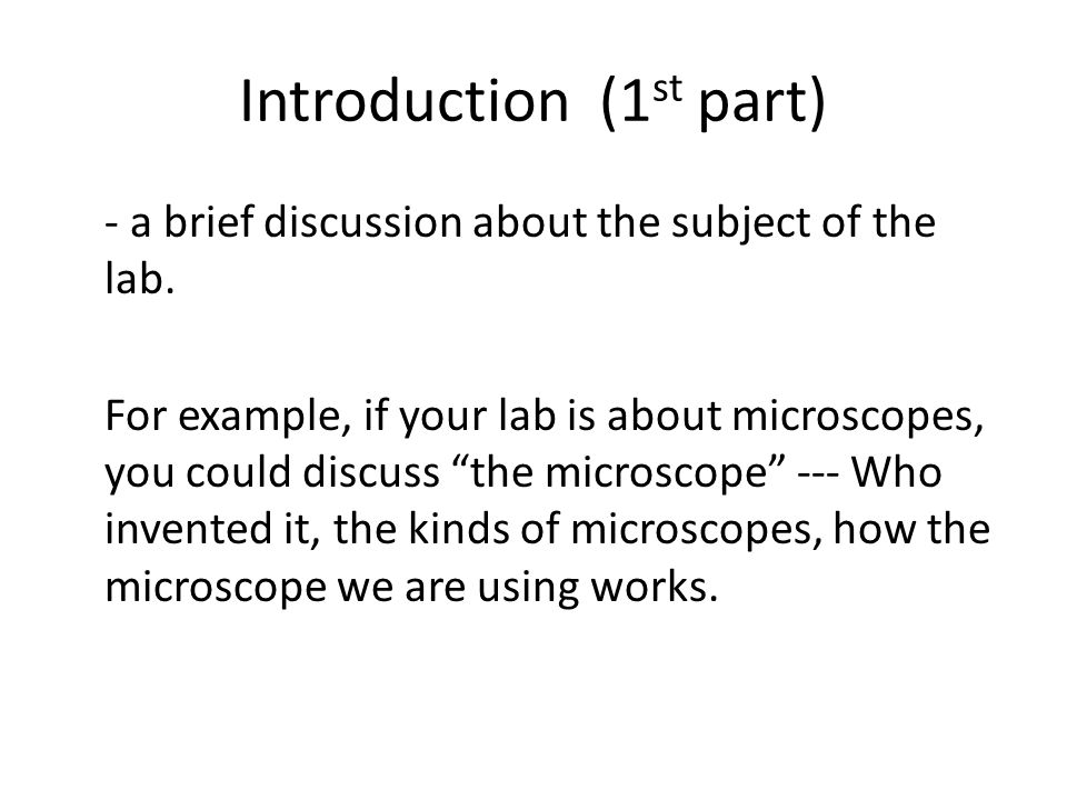 how to write the discussion of a lab report
