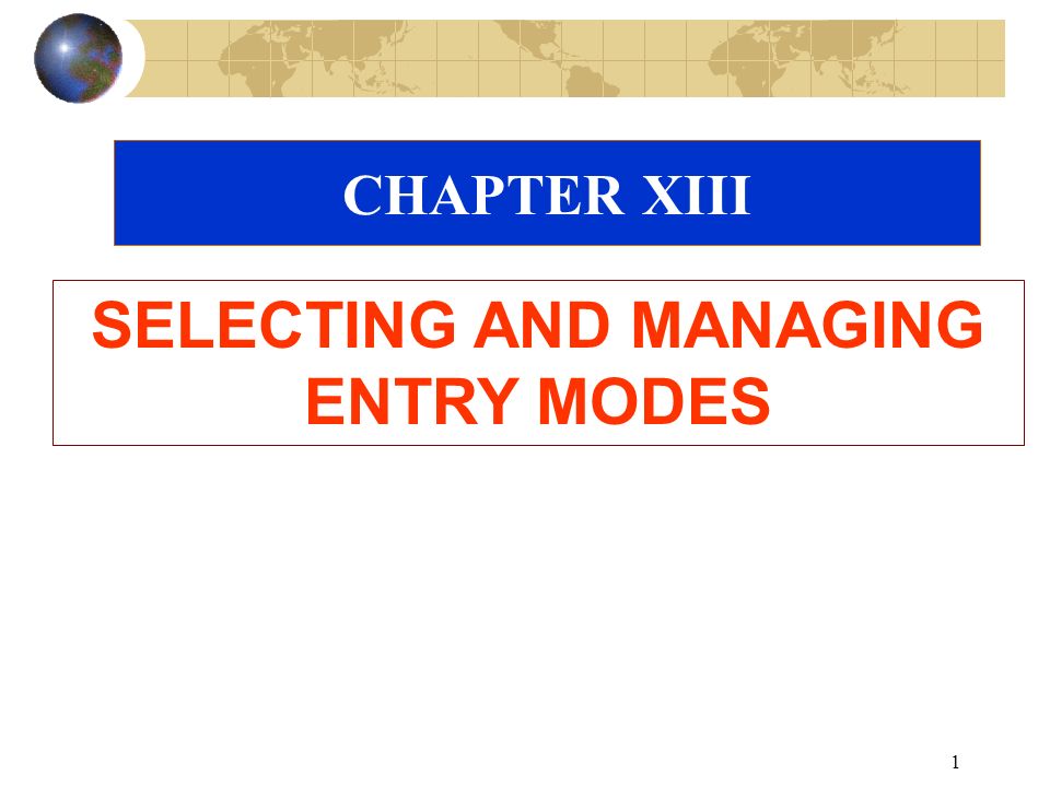 what is a mode of entry