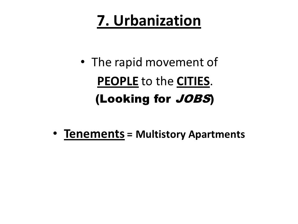 Tenements = Multistory Apartments