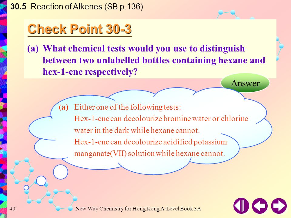 30.5 Reaction of Alkenes (SB p.136)