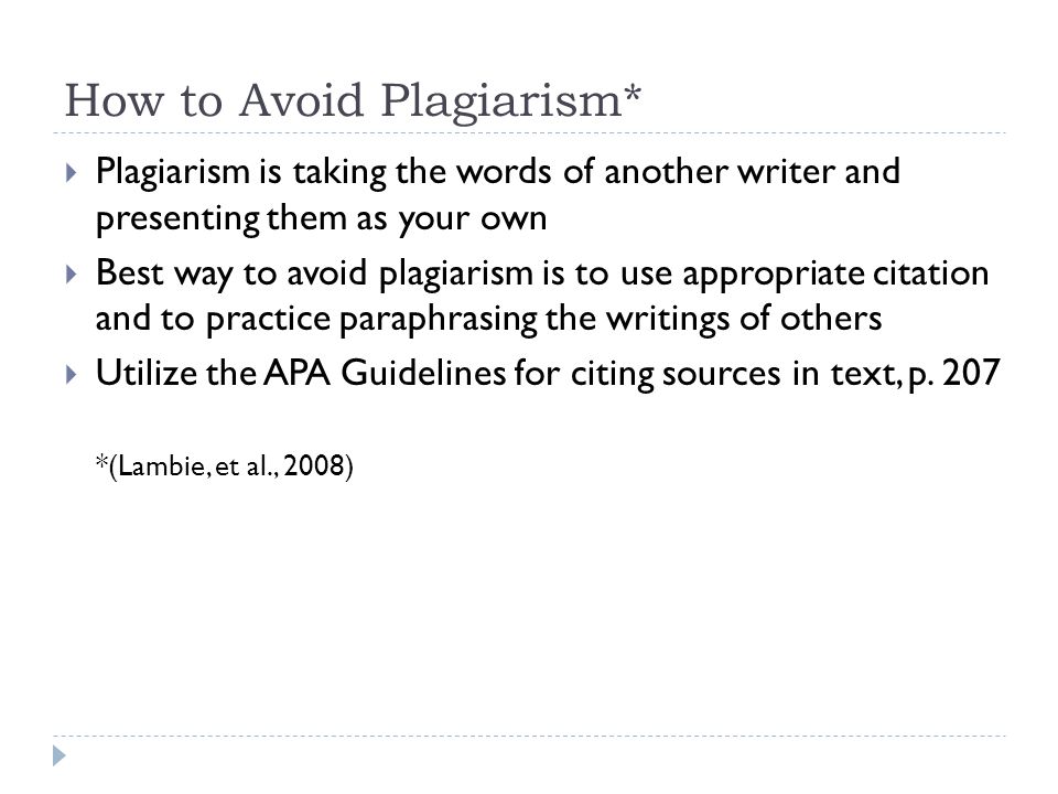 best way to avoid plagiarism