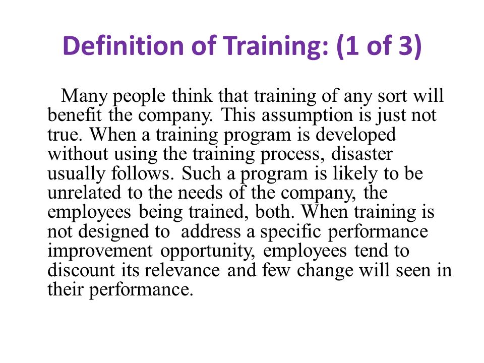 Chapter-3(Three) Concepts of Training. - ppt video online download
