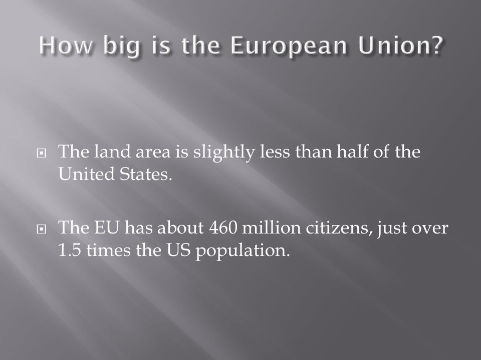 How big is the European Union