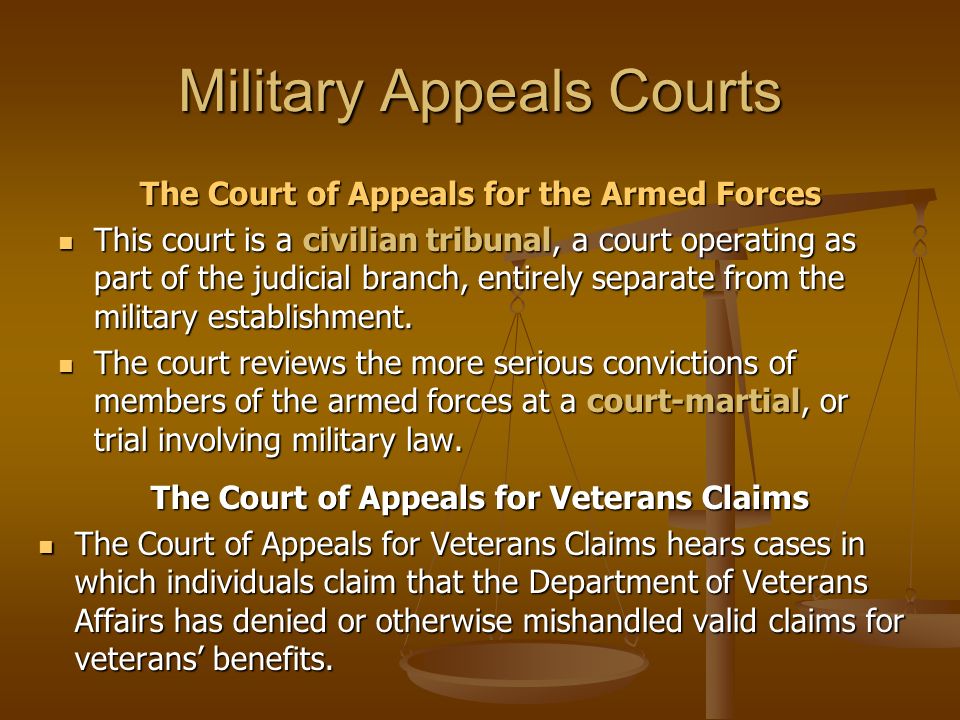 Military Appeals Courts