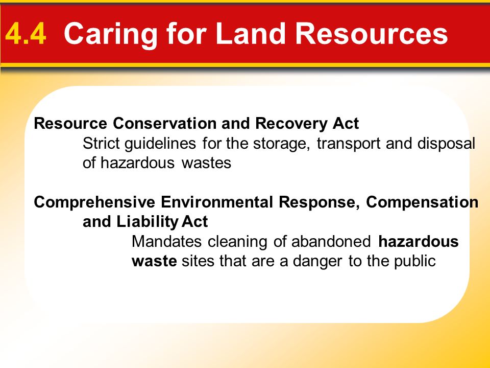 4.4 Caring for Land Resources