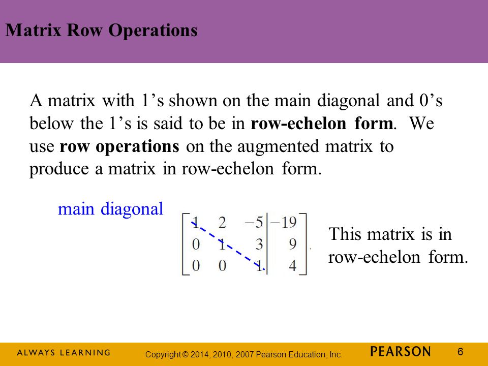 Matrix Row Operations