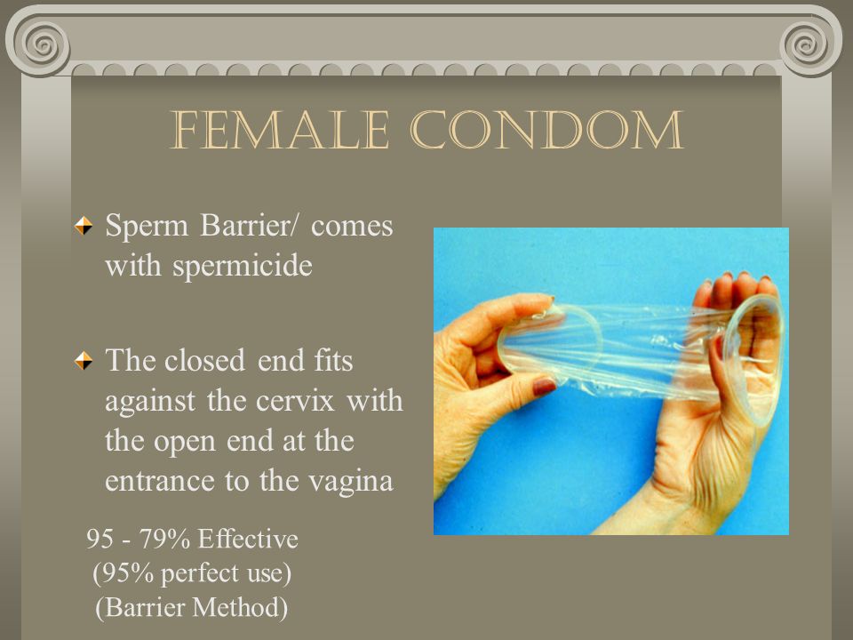 Female condom Sperm Barrier/ comes with spermicide
