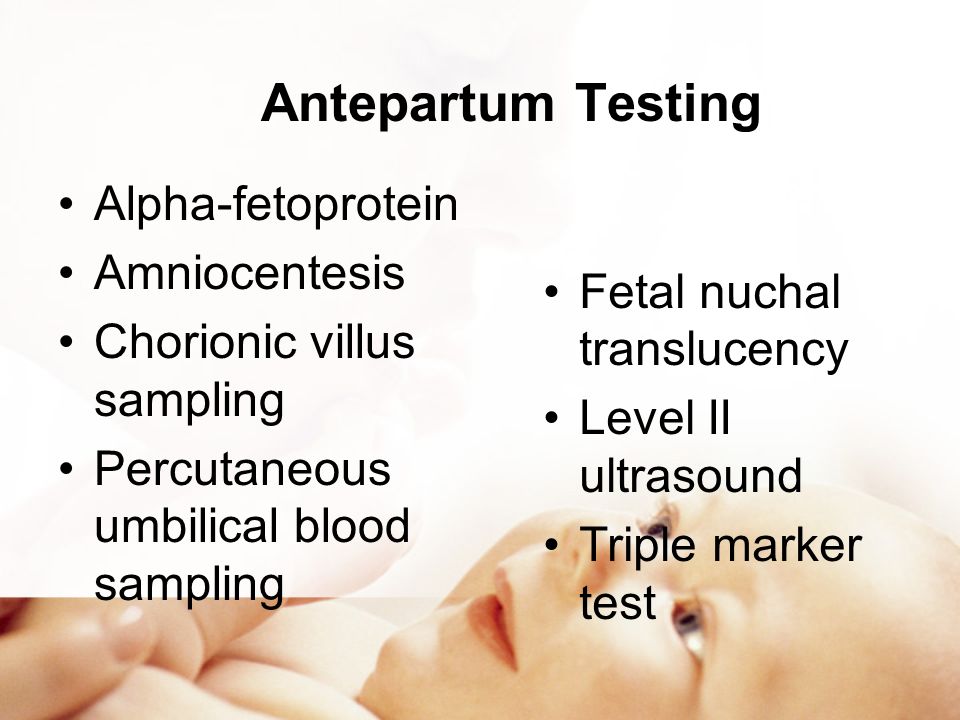 Antepartum Testing Alpha-fetoprotein Amniocentesis
