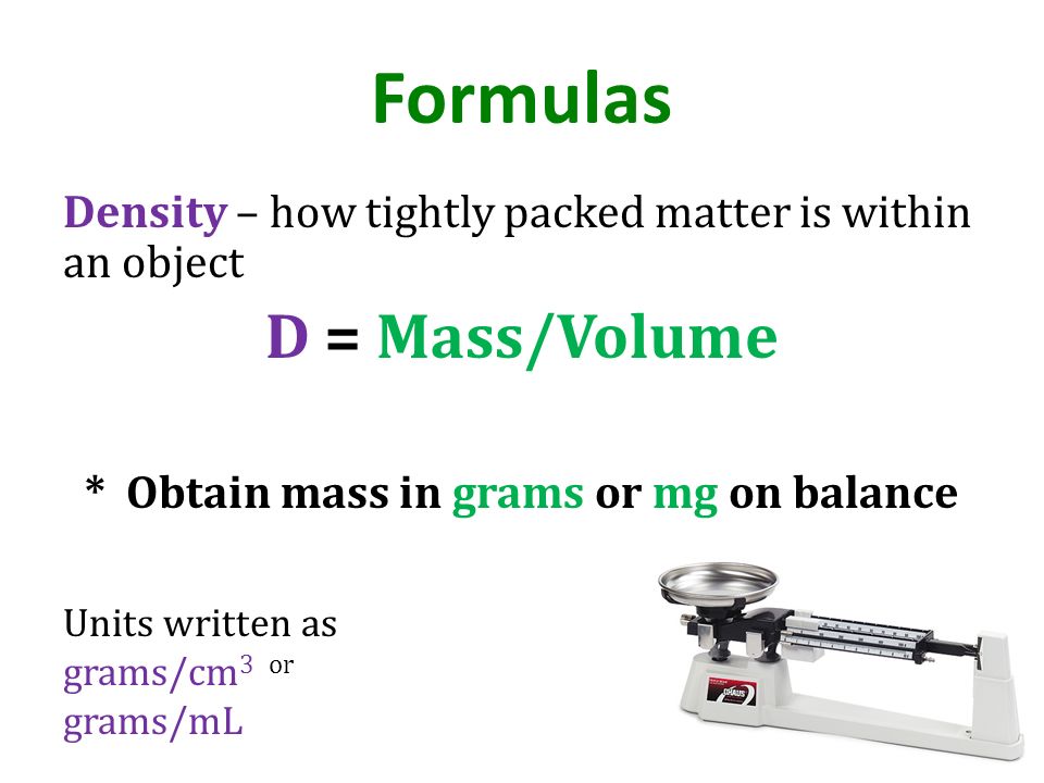 * Obtain mass in grams or mg on balance