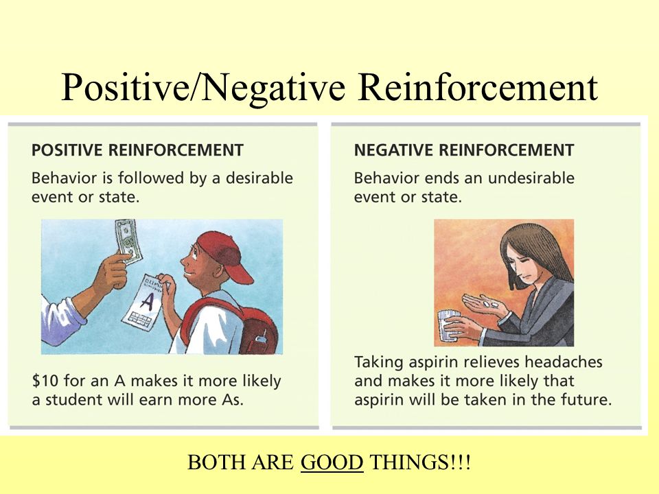 Positive And Negative Reinforcement Chart