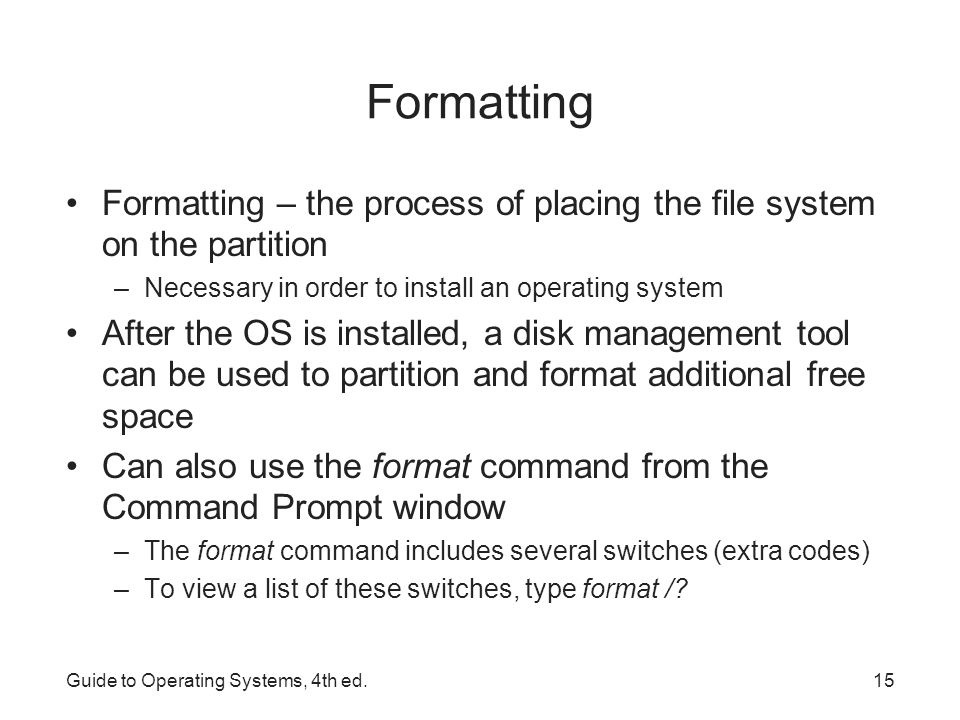 processing operating system prompt