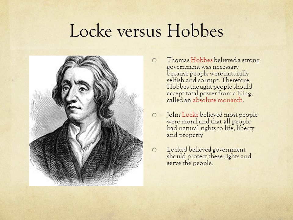 Locke versus Hobbes