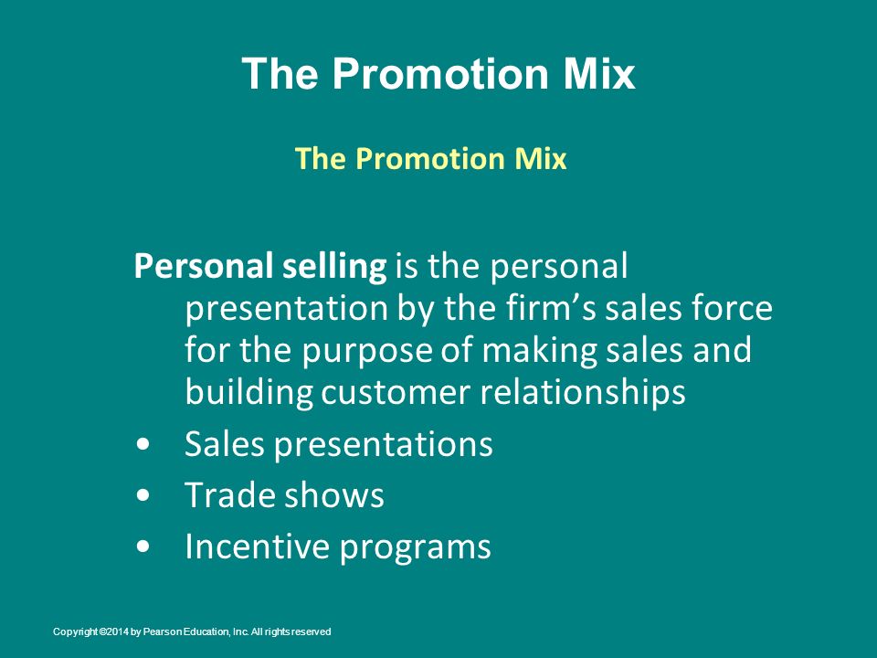 The Promotion Mix The Promotion Mix.