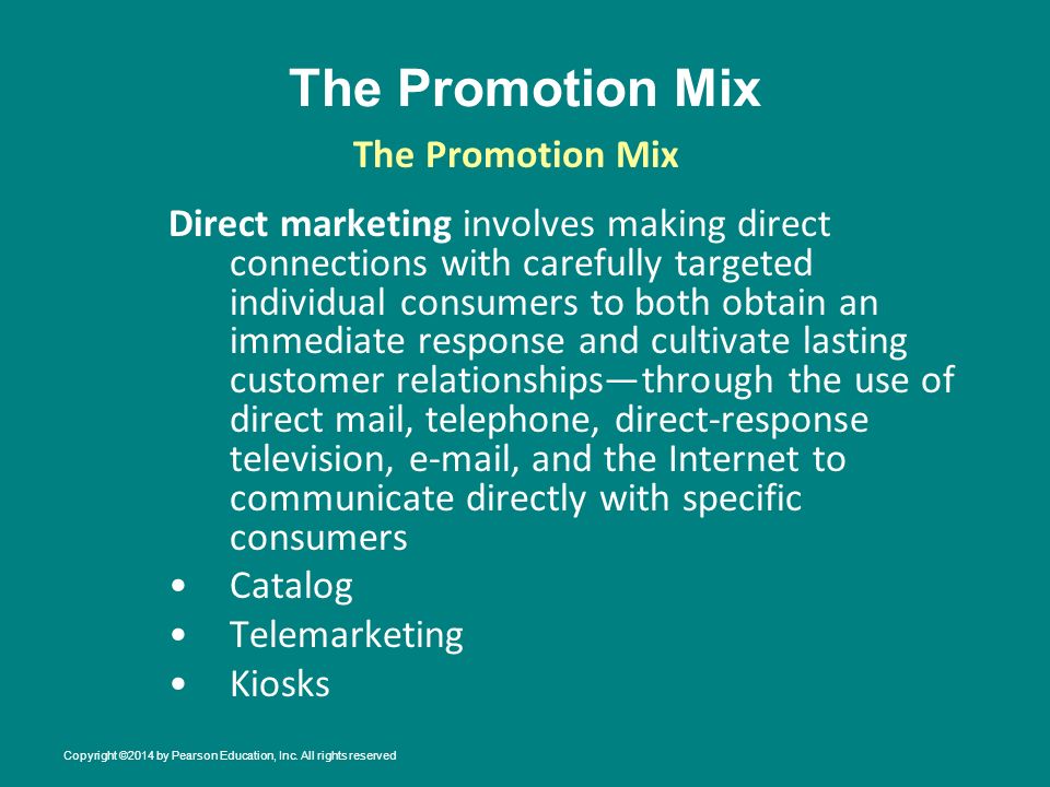 The Promotion Mix The Promotion Mix