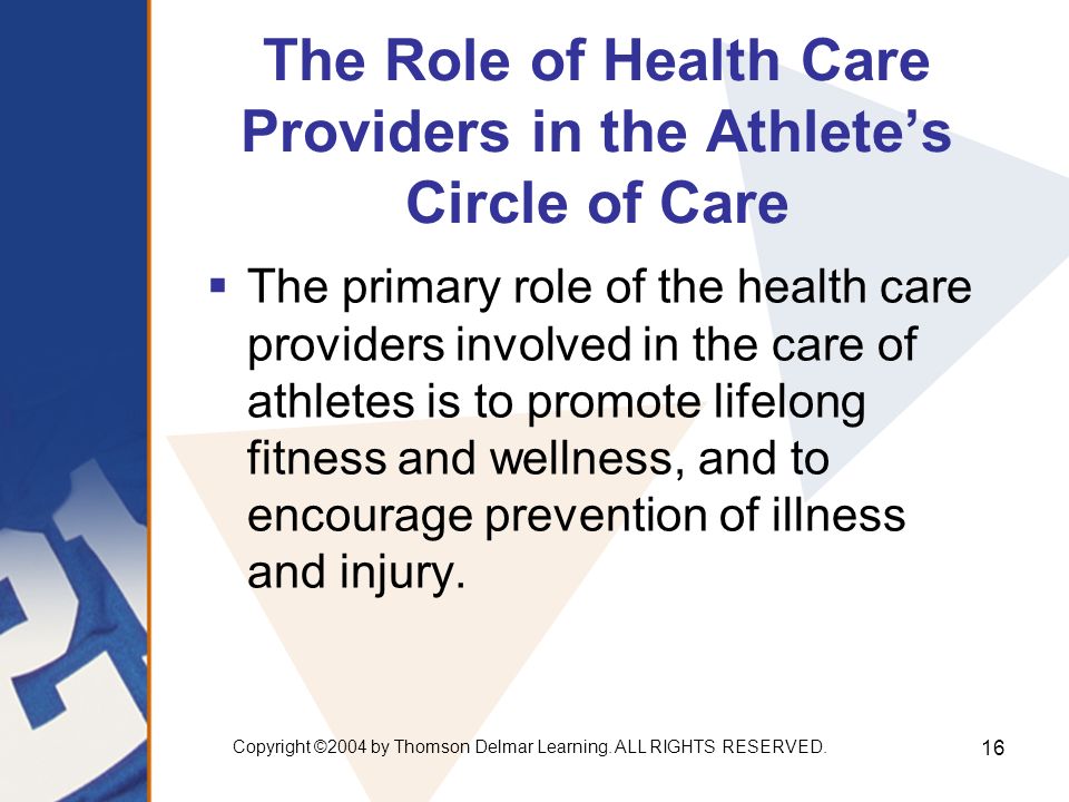 The Role of Health Care Providers in the Athlete’s Circle of Care