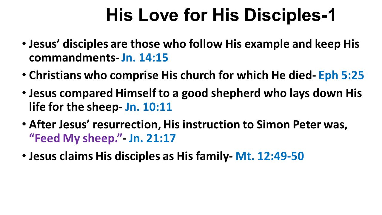 His Love for His Disciples-1