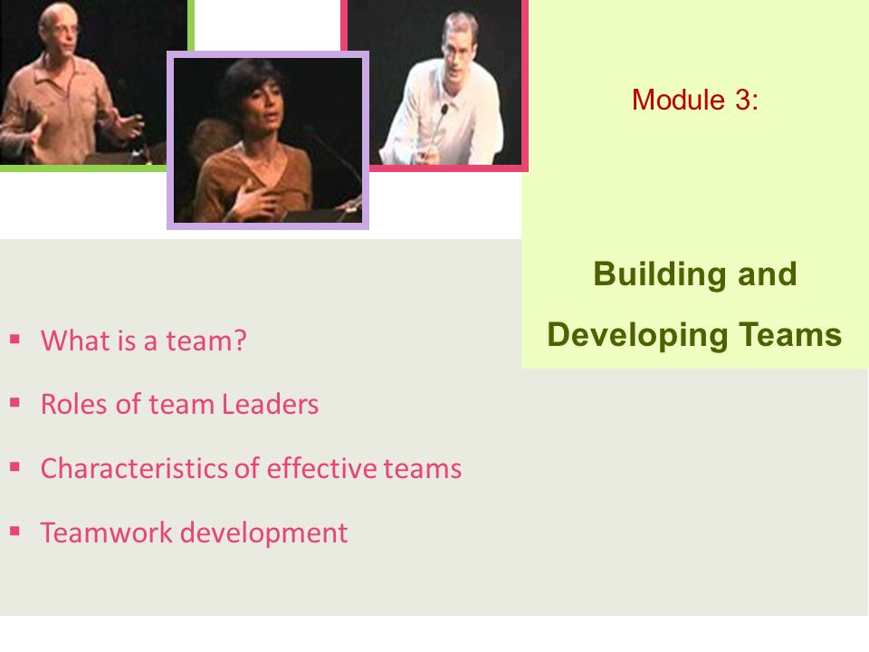 Building and Developing Teams