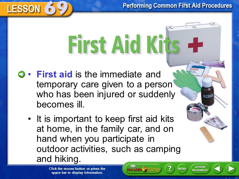 explain first aid box