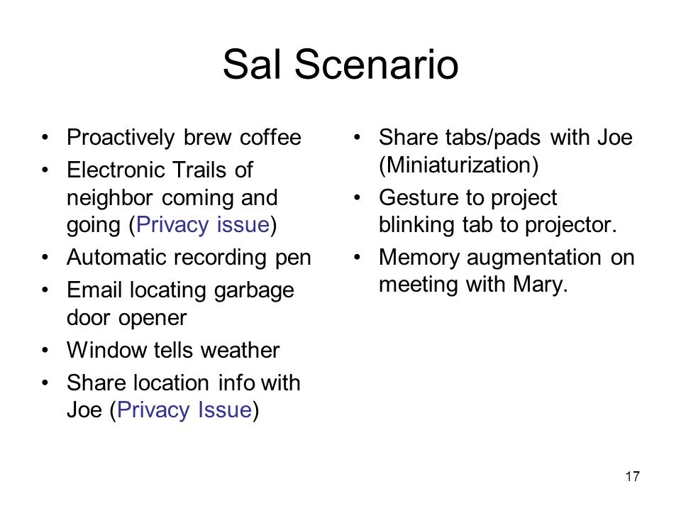 Sal Scenario Proactively brew coffee